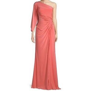 Designer Rene Ruiz Asymmetrical Neckline Gown Sz 6